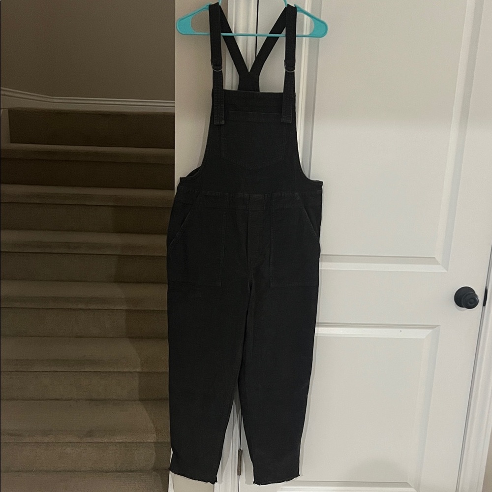Aerie Women's Dark Gray Denim Overalls